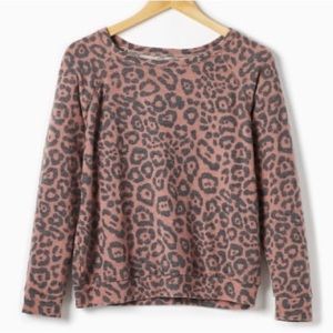 Prince Peter Collection, All Over Leopard Print Pull Over in Burnt Red | Size M